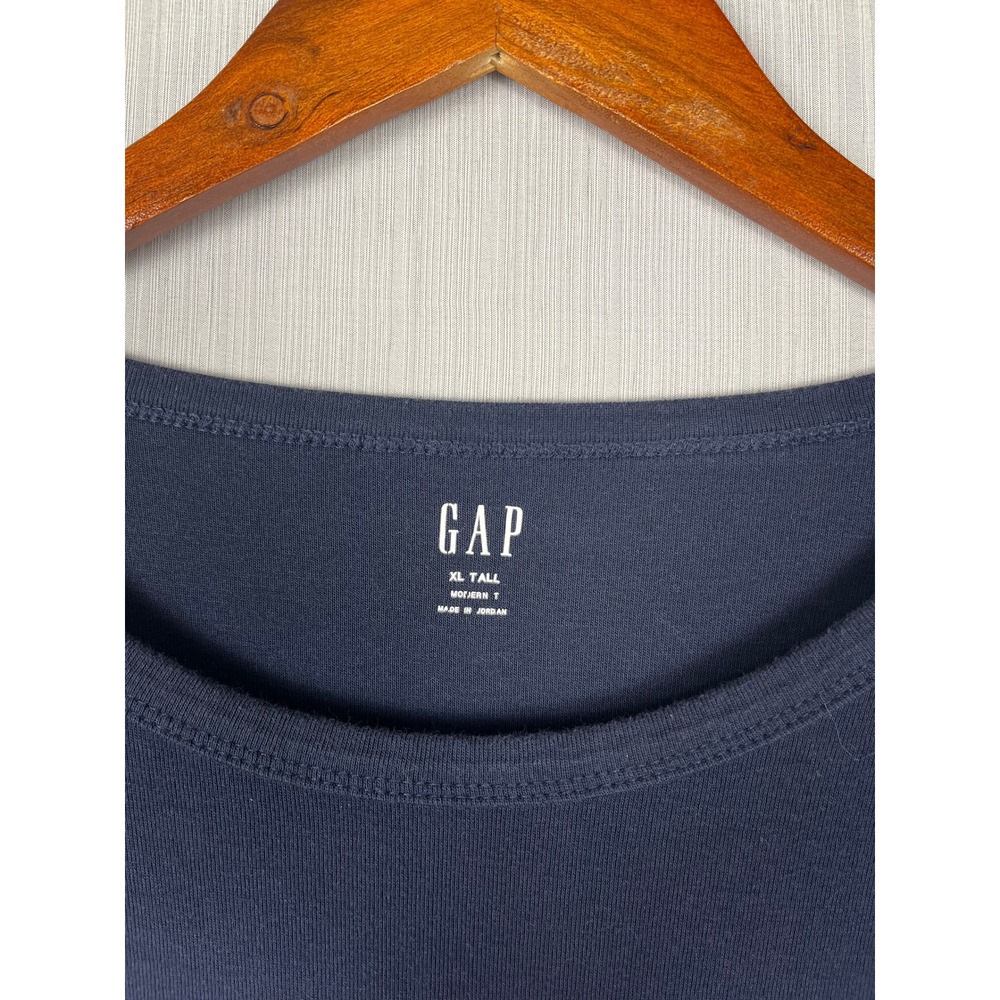 Gap Modern Tee Long Sleeve Womens XL Tall Navy Crew Neck Supima Cotton Minimal - Picture 4 of 9